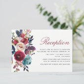 Boho Chic Burgund und Hochzeit im Herbst der Marin Einladung (Stehend Vorderseite)