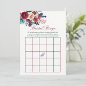 Boho Chic Burgund und Hochzeit im Herbst der Marin Einladung (Stehend Vorderseite)