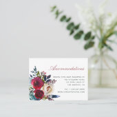 Boho Chic Burgund und Hochzeit im Herbst der Marin Visitenkarte (Stehend Vorderseite)