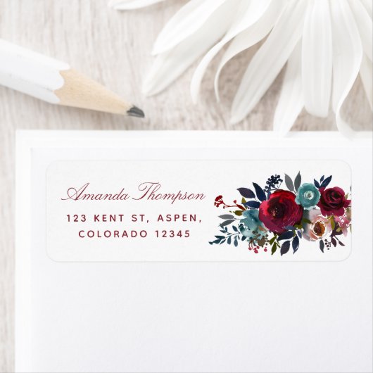 Boho chic burgundy and marine (Insitu)