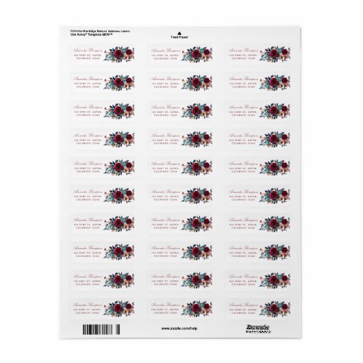 Boho chic burgundy and marine (Vorne)