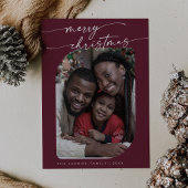 Boho Chic Burgundy Foto Niedlich Frohe Weihnachten