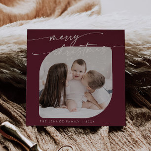 Boho Chic Burgundy Foto Niedlich Weihnachten