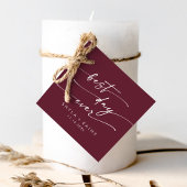 Boho Chic Burgundy Red Best Day Ever Wedding Geschenkanhänger