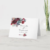 Boho Chic Burgundy und blumenreiche Hochzeit der M Programm (Vorderseite)