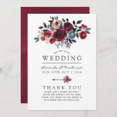 Boho Chic Burgundy und blumenreiche Hochzeit der M Programm (Vorne/Hinten)