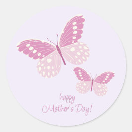 Boho Chic Butterflies Happy Mother's Day Stickers