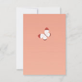 Boho Chic Butterfly Floral Elegantes Brautparty Einladung (Rückseite)