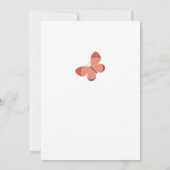 Boho Chic Butterfly Floral Elegantes Brautparty Einladung (Rückseite)