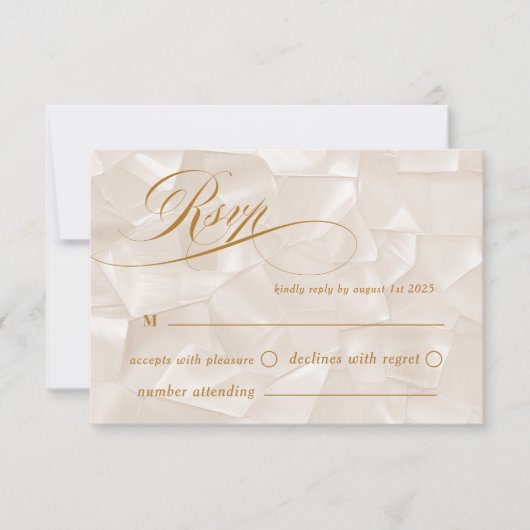 Boho Chic Calligraphy Wedding RSVP Karte (Vorderseite)