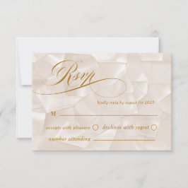 Boho Chic Calligraphy Wedding RSVP Karte