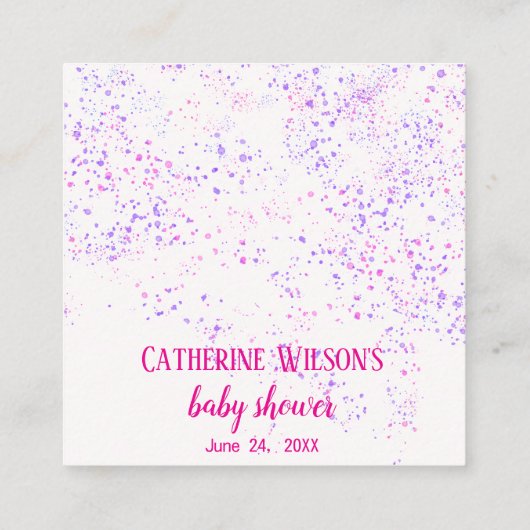 Boho Chic Candy Süßigkeiten Kinderdusche Windelwin Begleitkarte (Rückseite)