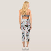 Boho Chic Celestial - Pastel Blues & Rich Hues Capri Leggings (Rückseite)