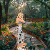 Boho Chic Celestial - Pastel Blues & Rich Hues Capri Leggings