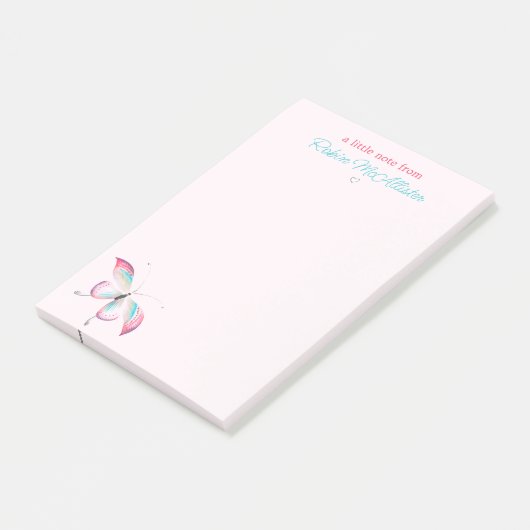 Boho Chic Chinoiserie Butterfly Post-it® Notes Post-it Klebezettel (angewinkelt)