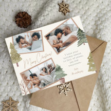 Boho Chic Christmas 3 Foto Collage Pine Trees