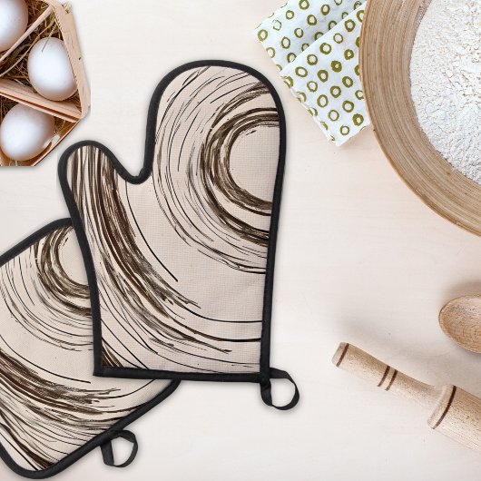 Boho Chic Circles Ofenhandschuh & Topflappen-Set