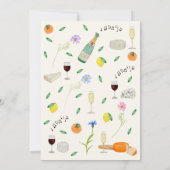 Boho Chic Citrus Wildblume Summer Wedding Einladung (Rückseite)