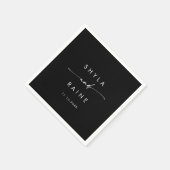 Boho Chic COLOR EDITABLE Monogram Wedkins Serviette (Ecke)