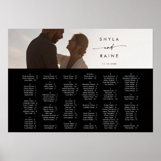Boho Chic COLOR EDITABLE Picture Seeing Chart Poster (Vorne)