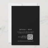 Boho Chic COLOR EDITABLE QR Code French Wedding Einladung (Rückseite)