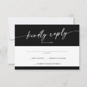 Boho Chic COLOR EDITABLE Simple Wedding RSVP Karte (Vorderseite)