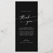 Boho Chic COLOR EDITABLE Vielen Dank Platzkarte Menükarte (Vorderseite)