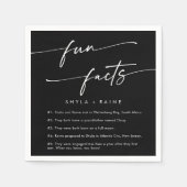Boho Chic COLOR EDITABLE Wedding Fun Fakt Napkins Serviette (Vorderseite)