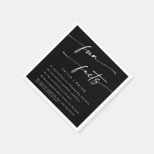 Boho Chic COLOR EDITABLE Wedding Fun Fakt Napkins Serviette (Ecke)