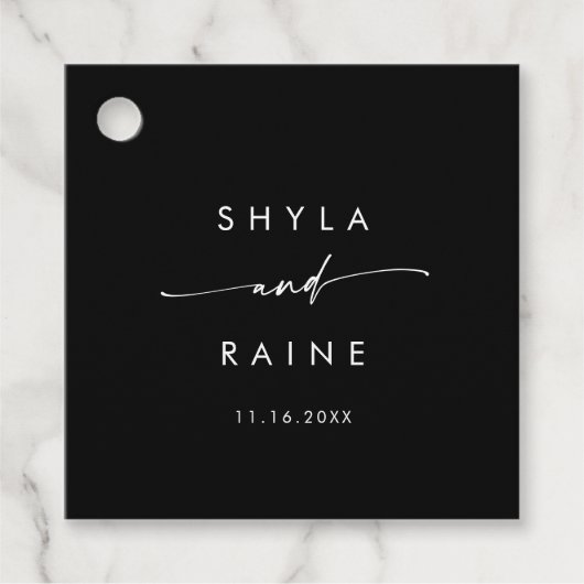 Boho Chic COLOR EDITABLE Wedding Geschenkanhänger (Vorderseite)