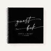 Boho Chic COLOR EDITABLE Wedding Guest Book Notizblock (Vorderseite)