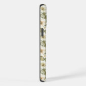 Boho Chic Creme und Salbei Grün Botanische Blumen iPhone Hülle (Rechte Seite)