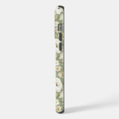Boho Chic Creme und Salbei Grün Botanische Blumen iPhone Hülle (Linke Seite)