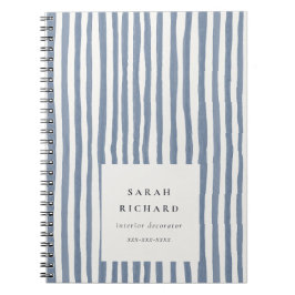 Boho Chic Dämmerungsblau Aquarell Handgezeichnete  Notizblock