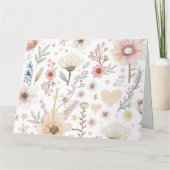 Boho Chic Danke-Karte Karte (Rückseite)