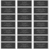 Boho Chic Dark Black Guest Address Labels (Vorderseite)