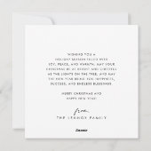 Boho Chic Dark Green Foto Niedlich Weihnachten (Rückseite)