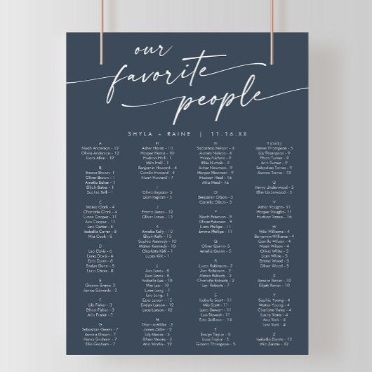 Boho Chic Dark Navy Blue Printable Seekarte Poster