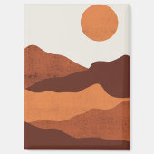 Boho Chic Desert Mountains Landschaft Abstrakt Magnet (Vorderseite)