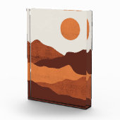 Boho Chic Desert Mountains Landschaft Fotoblock (Rechts)