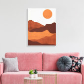 Boho Chic Desert Mountains Landschaft Leinwanddruck (Insitu (Wohnzimmer))