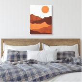 Boho Chic Desert Mountains Landschaft Leinwanddruck (Insitu (Schlafzimmer))