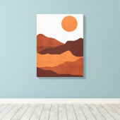 Boho Chic Desert Mountains Landschaft Leinwanddruck (Insitu (Holzboden))