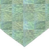 Boho Chic Diamond Patchwork Aquamarine Seeafoam Tischdecke (Schrägansicht)
