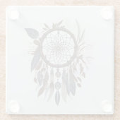 Boho Chic Dreamcatcher Earthy Toned Infarm Glasuntersetzer (Rückseite)