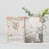 Boho Chic Dreamcatcher Geburtstags-Party Einladung (Stehend Vorderseite)