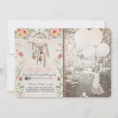 Boho Chic Dreamcatcher Geburtstags-Party Einladung (Vorderseite)