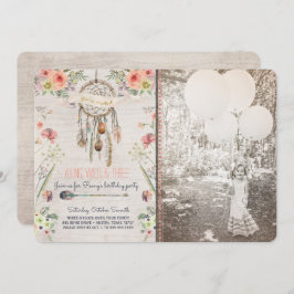 Boho Chic Dreamcatcher Geburtstags-Party Einladung
