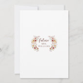 Boho Chic Dried Flowers Fall Autumn Bridal Shower Einladung (Rückseite)