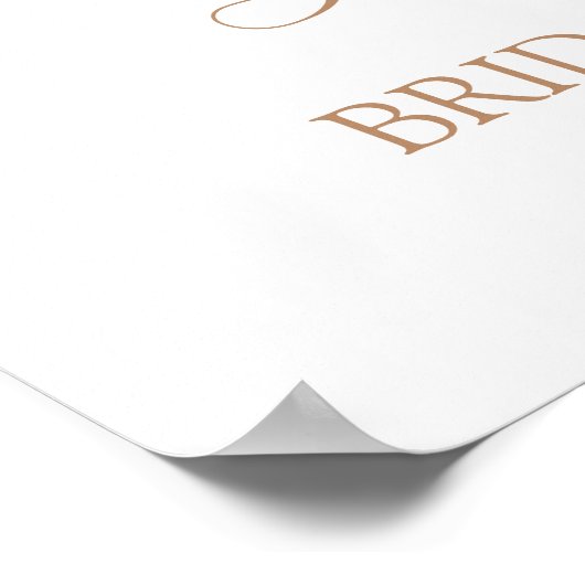 Boho chic Dried Palms Bridal Begrüßungszeichen Poster (Ecke)